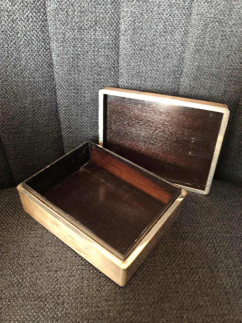 アンティーク雑貨 Silver jewelry Box vintage.