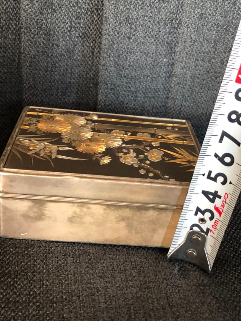 アンティーク雑貨 Silver jewelry Box vintage.