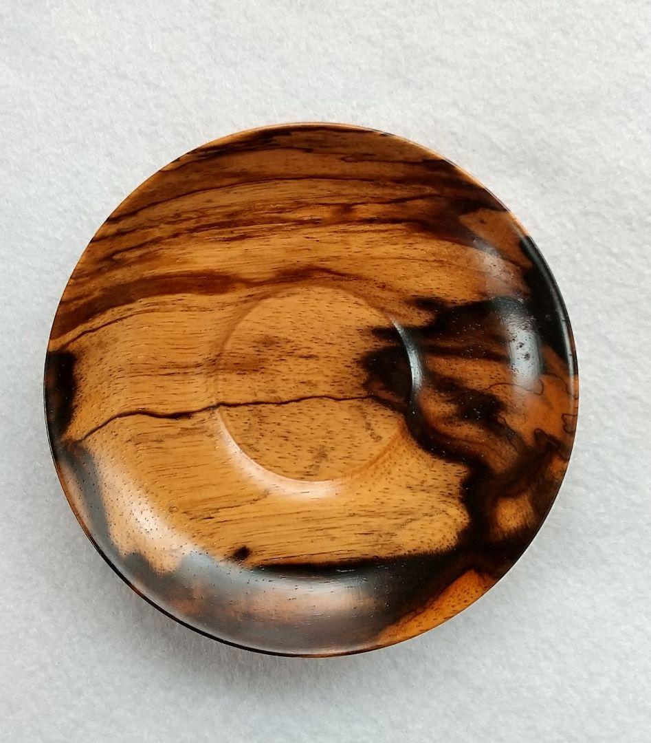 ◆希少◆ 黒柿の 茶托 5客と岳樺瘤茶托1客