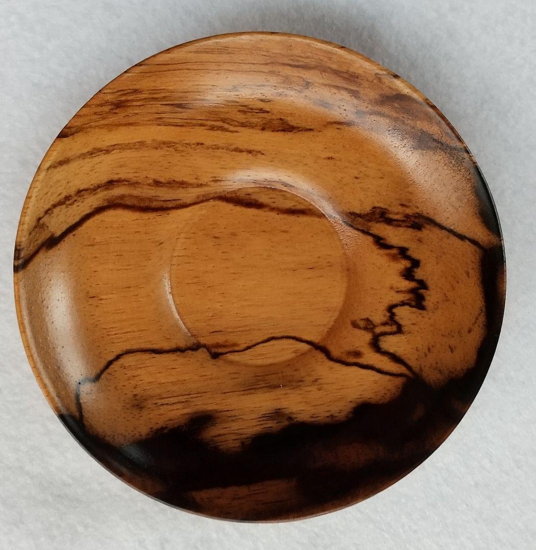 ◆希少◆ 黒柿の 茶托 5客と岳樺瘤茶托1客