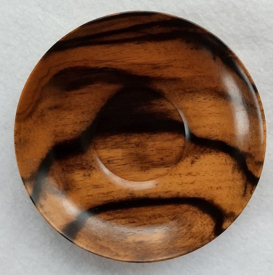 ◆希少◆ 黒柿の 茶托 5客と岳樺瘤茶托1客