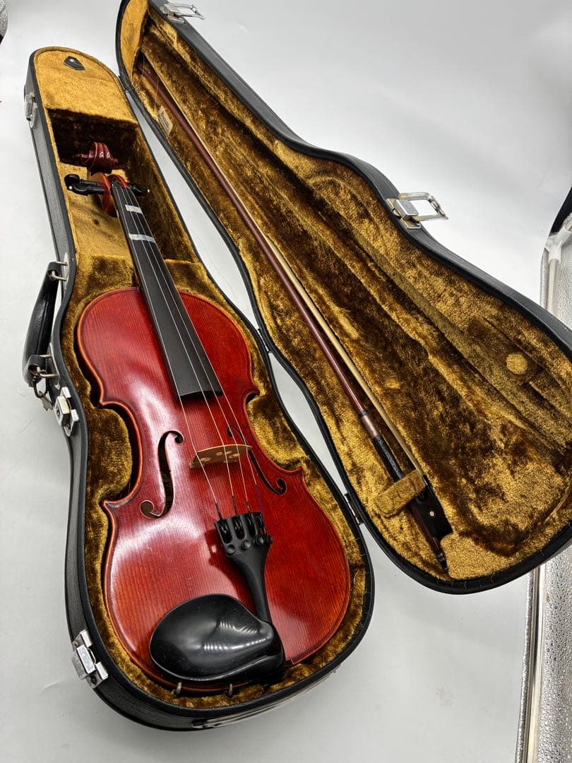 鈴木製　バイオリン本体 赤茶色 木製 ケース付き