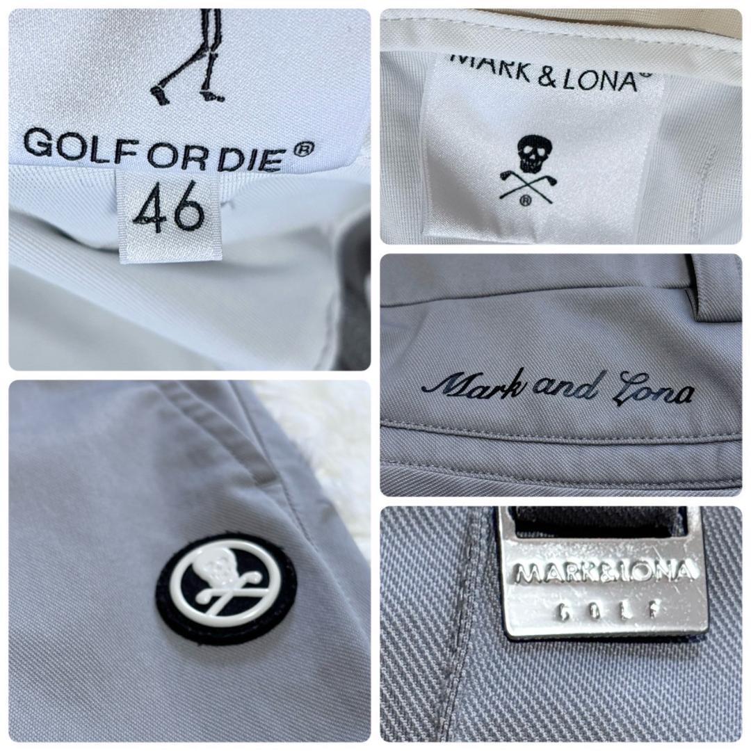 現行 MARK&LONA グレー ゴルフパンツ 46サイズ M〜L相当