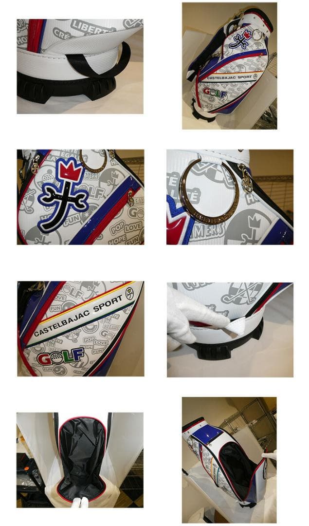 カステルバジャック ゴルフ キャディバッグ 7233381302 ホワイト