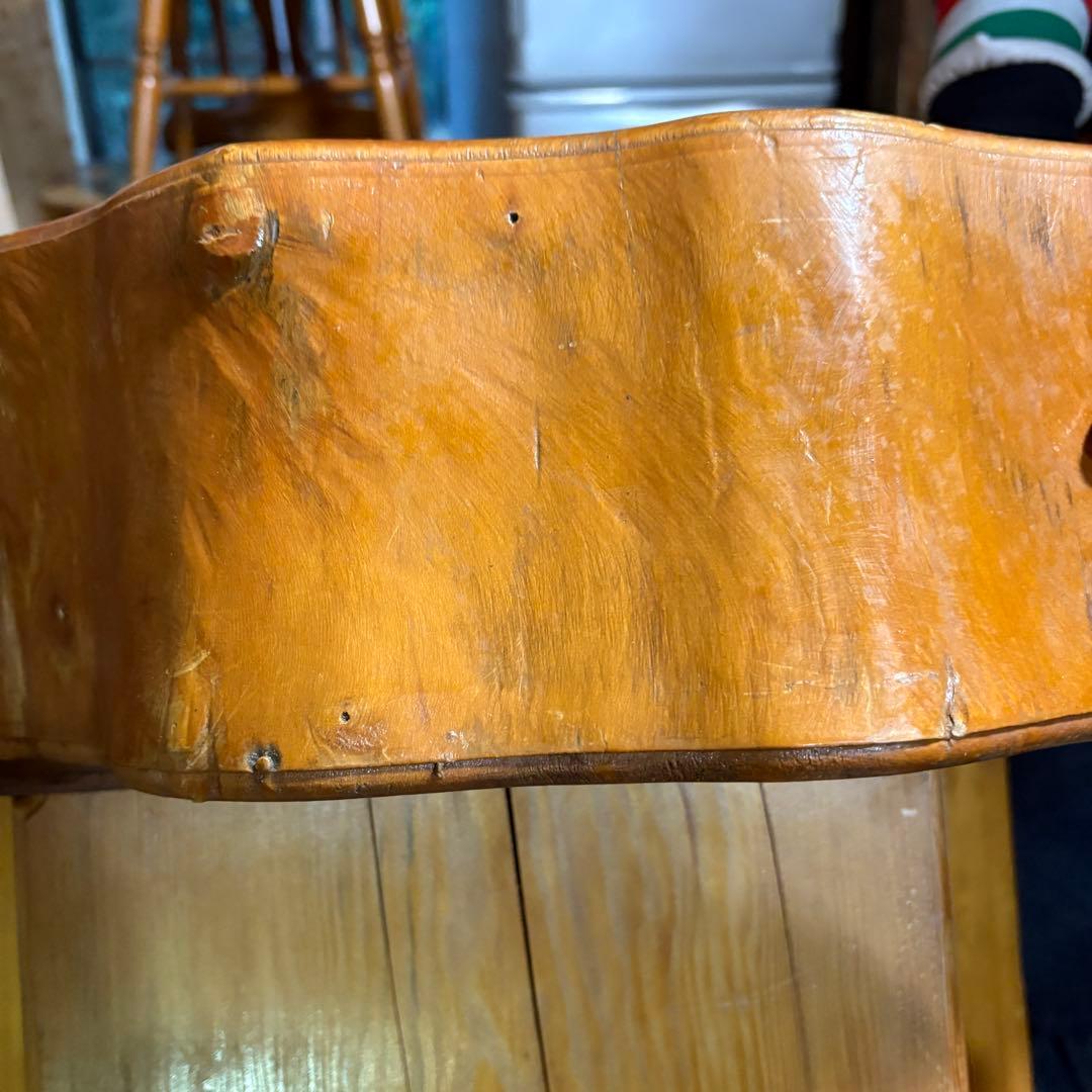 ①送料設置込み　丸太　切り株　ダイニングテーブル　　おそらく欅