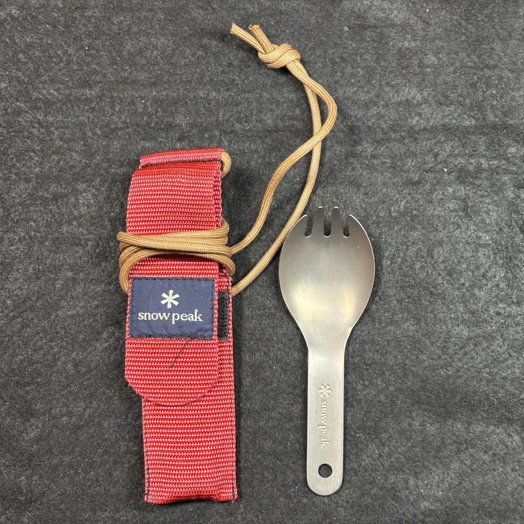  peak チタン製先割れスプーン ケース付き 【廃盤希少品】