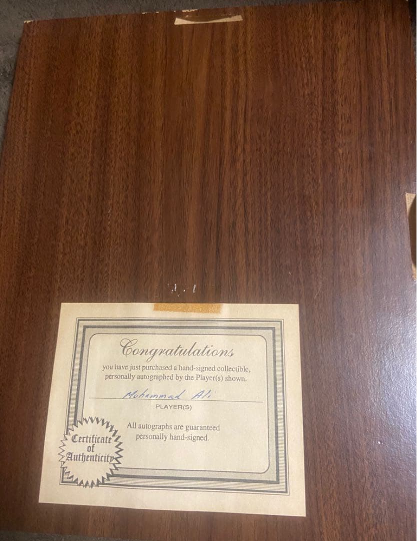 モハメドアリ　直筆サイン　超貴重