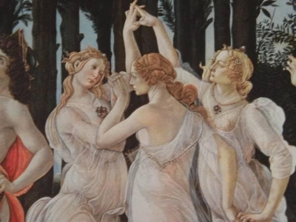 サンドロ・ボッティチェリ、春（部分）、限定希少・大蔵省印刷局制作、大判コロタイプ