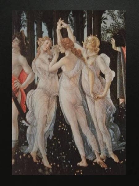 サンドロ・ボッティチェリ、春（部分）、限定希少・大蔵省印刷局制作、大判コロタイプ