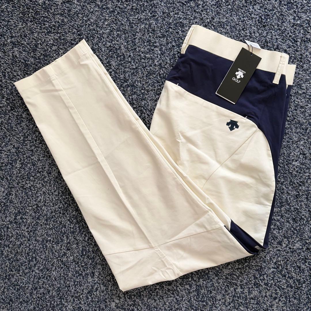 【未使用・タグ付】デサントゴルフ　ストレッチ　パンツ　アイボリー系　サイズ92