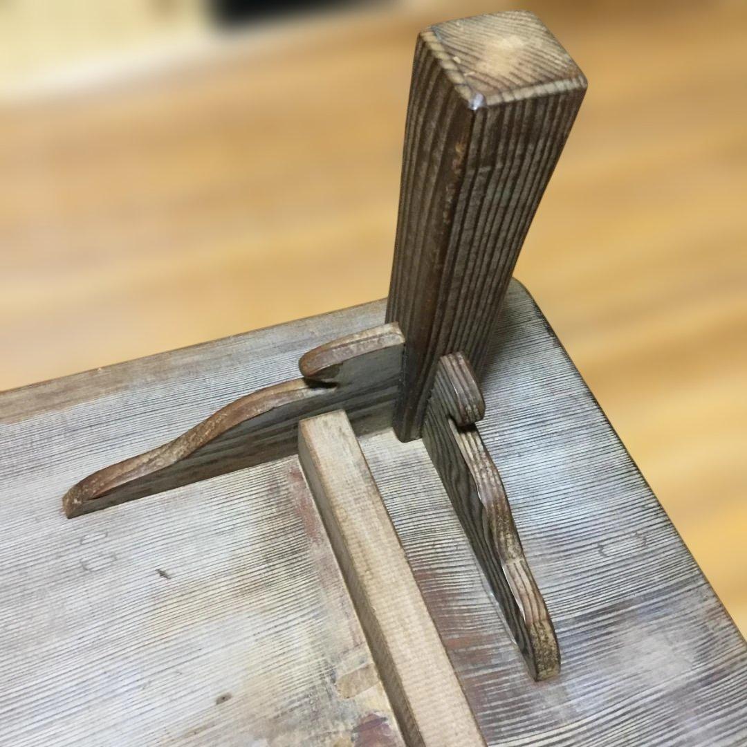 アンティーク木製座卓テーブル 約106×72.5×32 厚み3.3　引取値引可