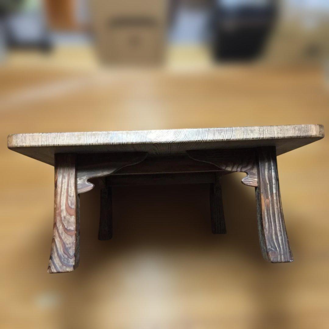 アンティーク木製座卓テーブル 約106×72.5×32 厚み3.3　引取値引可