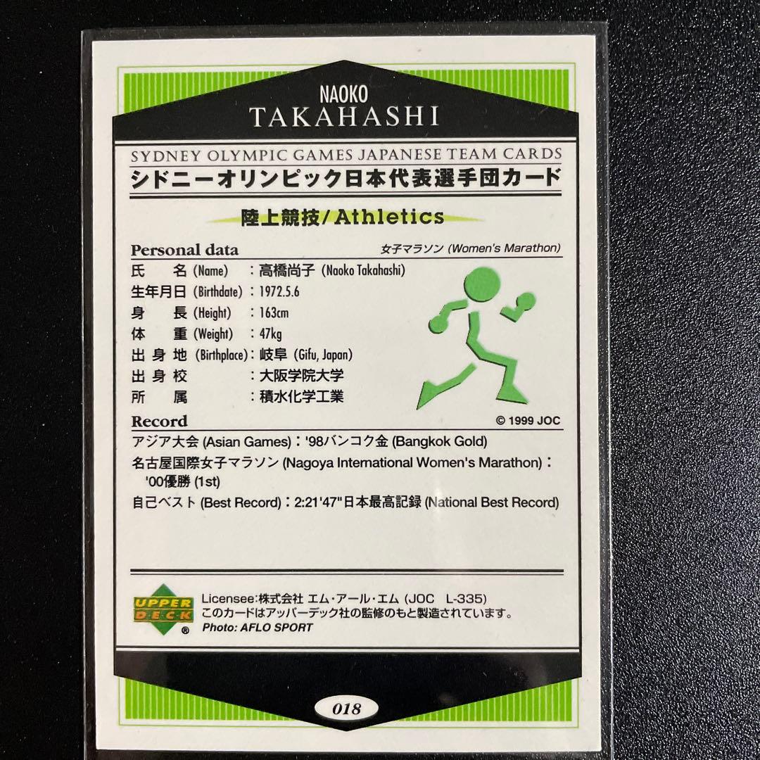 国民栄誉賞！マラソン　高橋尚子　直筆サインカード　シドニーオリンピック