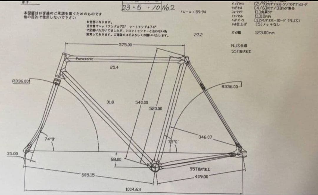 Panasonic njs フレーム