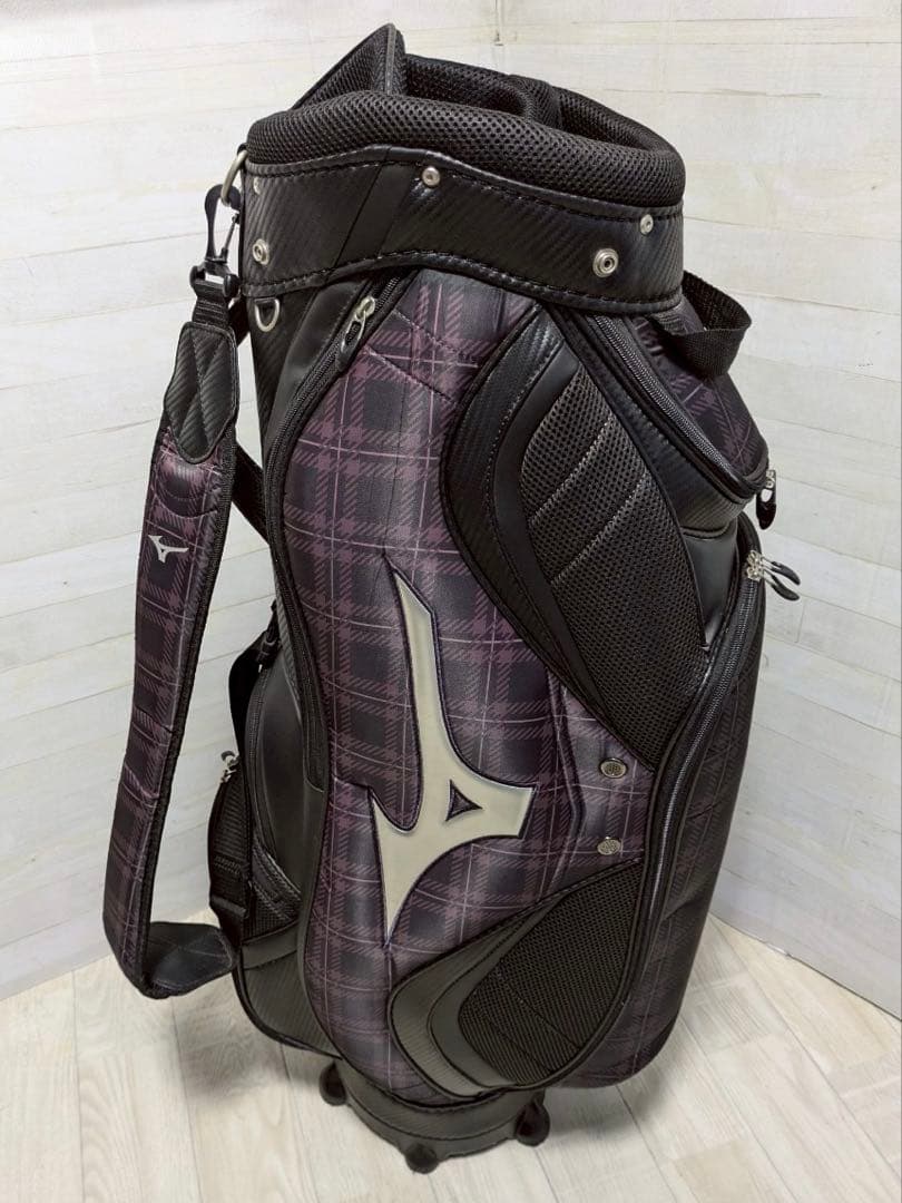 MIZUNO キャディバッグ チェック柄デザイン【左右で色違い】