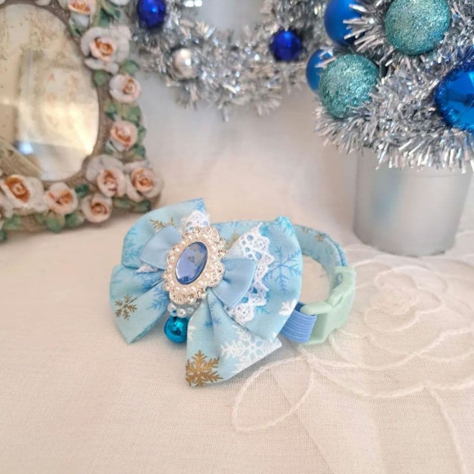 よーみ、クリスマス短毛ファーシュシュ(ゴールド×白)わんちゃん猫ちゃん用