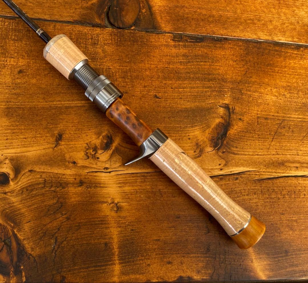 トラウトロッド　5ft1inch ウッドリールシート　渓流 天然木　ベイトロッド