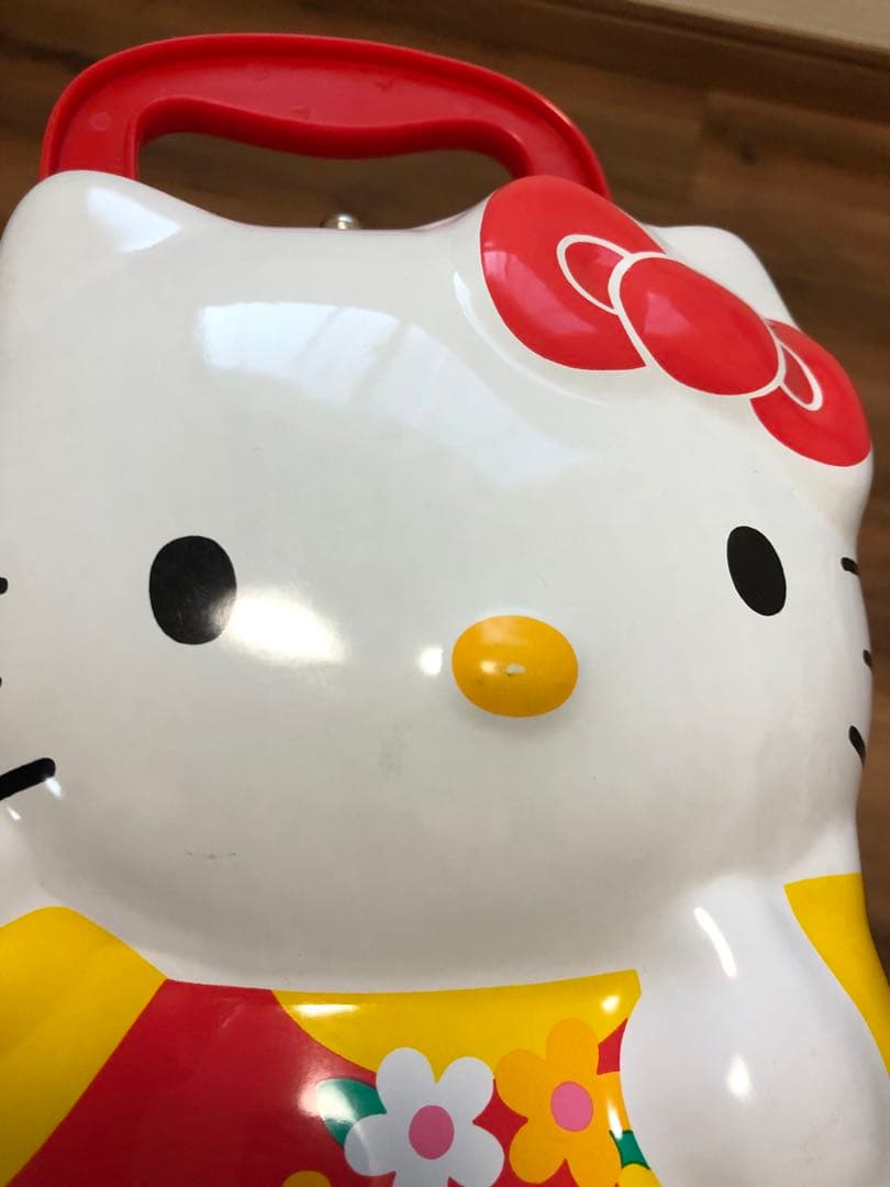 平成レトロ❣️ キティ　カオハナ　ミニトランク　缶　収納ケース　ボックス　お道具箱