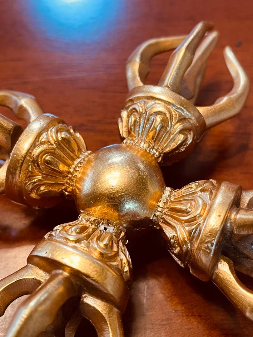 即日発送 新品チベット密教 カツマ 羯磨 十字 金剛杵 ダブルドルジェ 211g