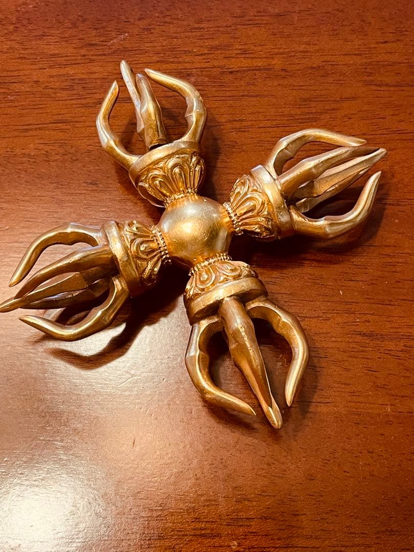 即日発送 新品チベット密教 カツマ 羯磨 十字 金剛杵 ダブルドルジェ 211g