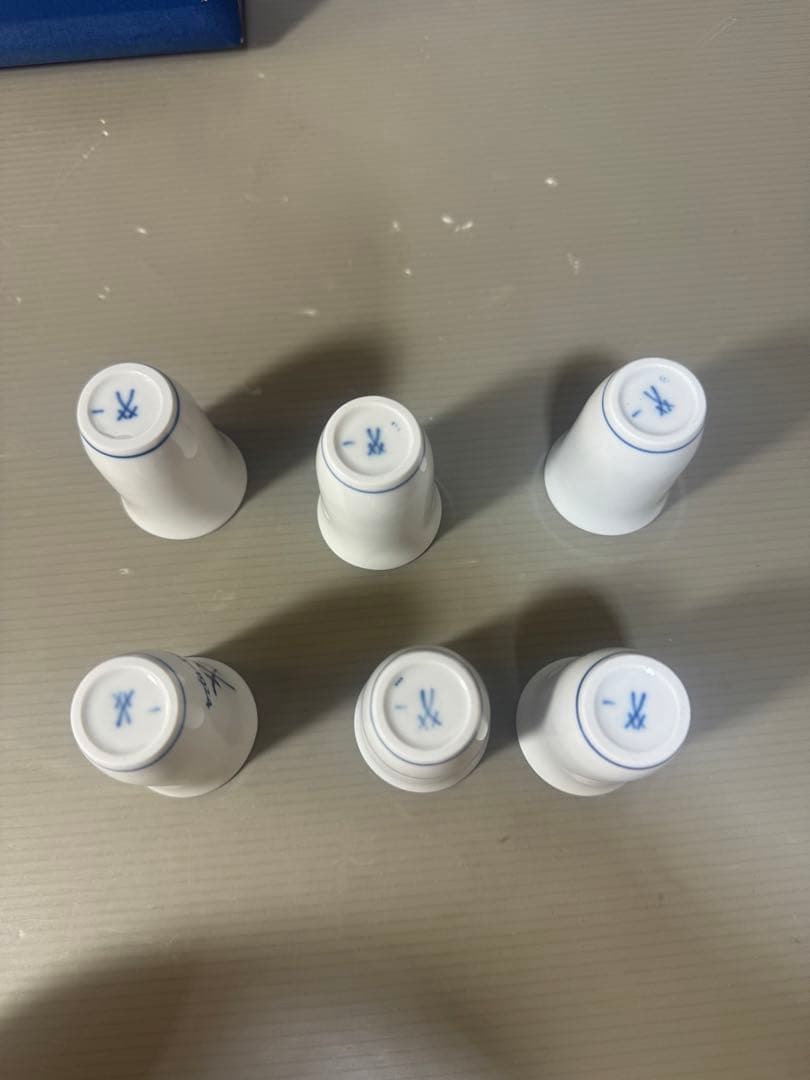 2331マイセン 歴代双剣マーク 酒器 カップ トレイ ボトル 皿 8点 セット