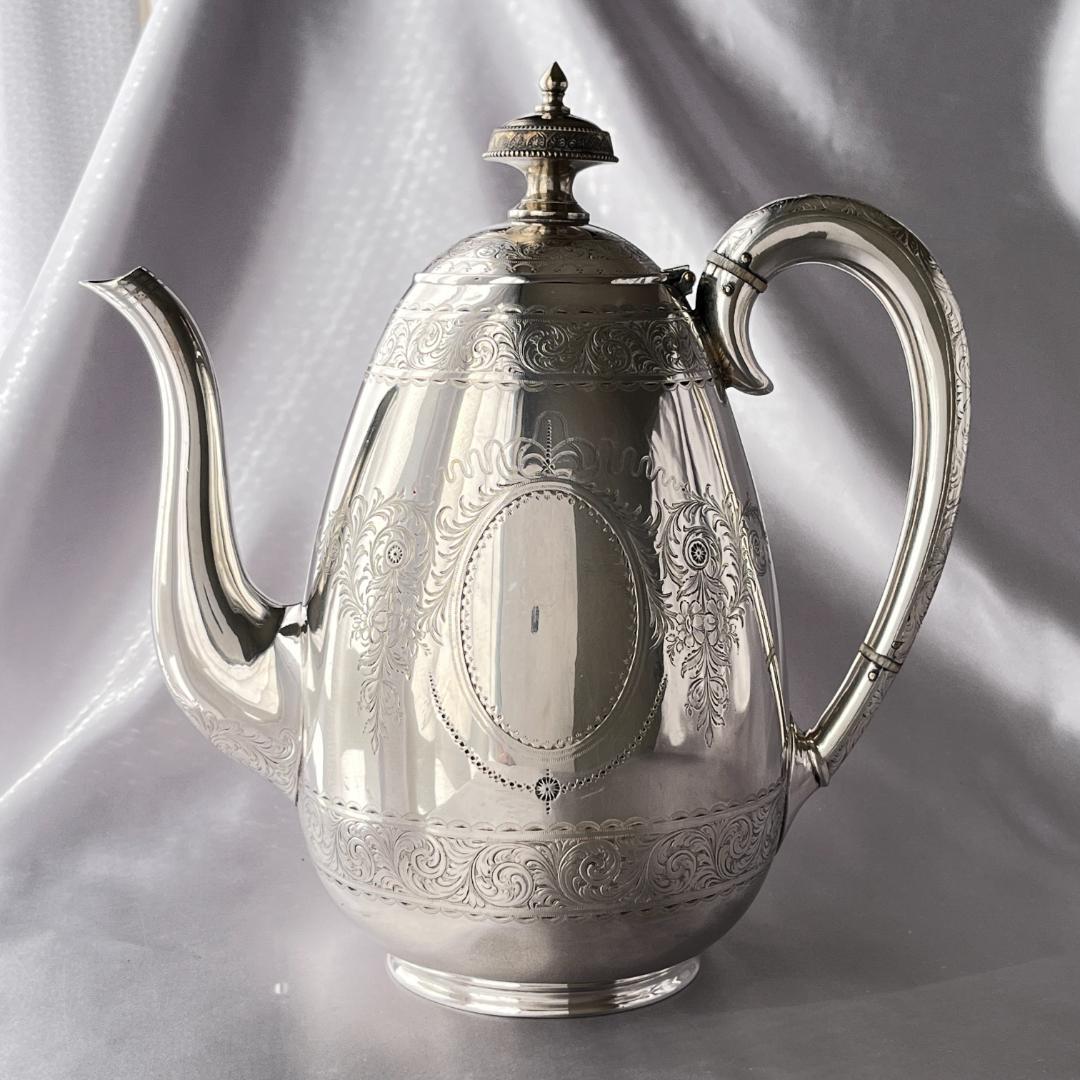 【Elkington】 ビクトリアンのティーサービス 4点 ティーポット