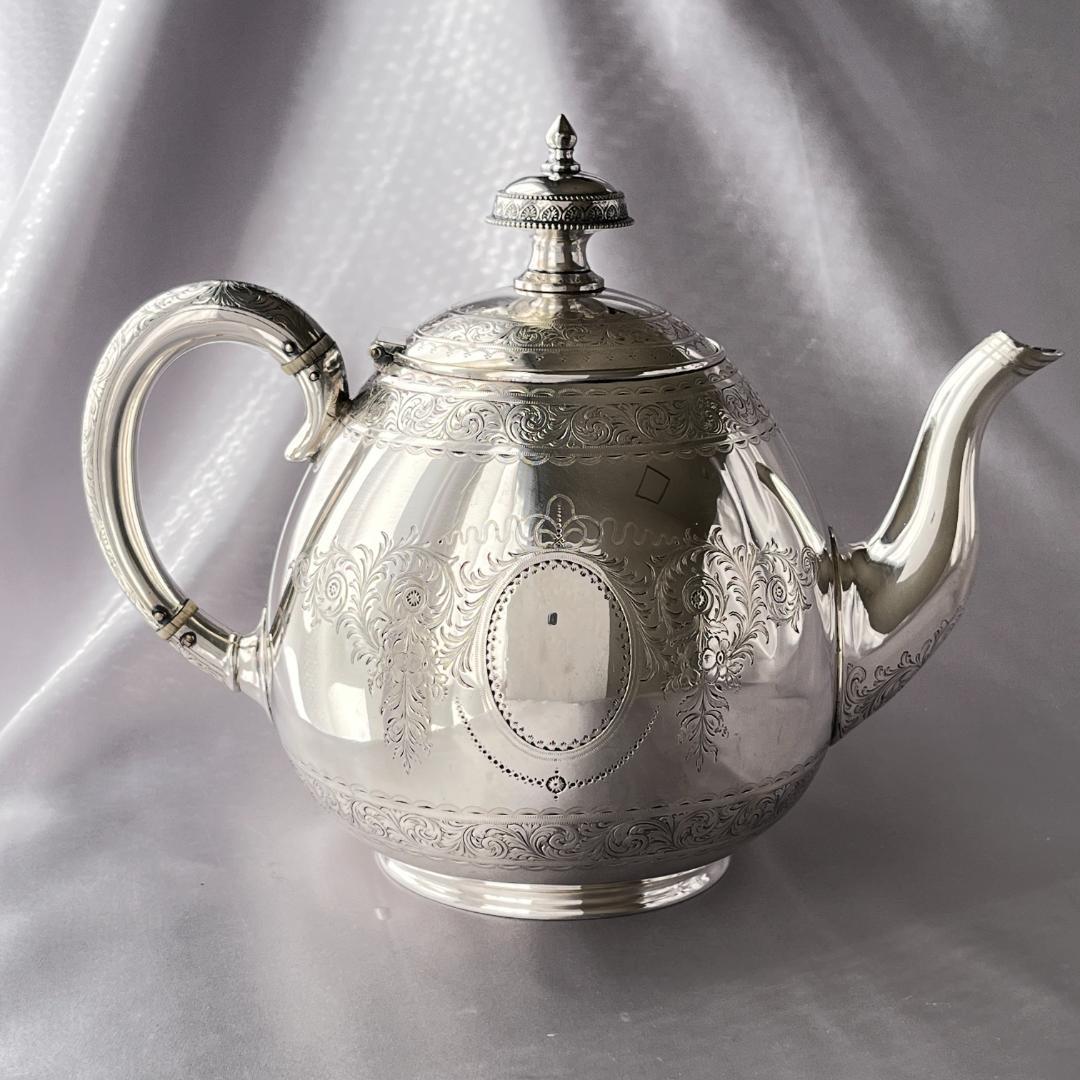 【Elkington】 ビクトリアンのティーサービス 4点 ティーポット