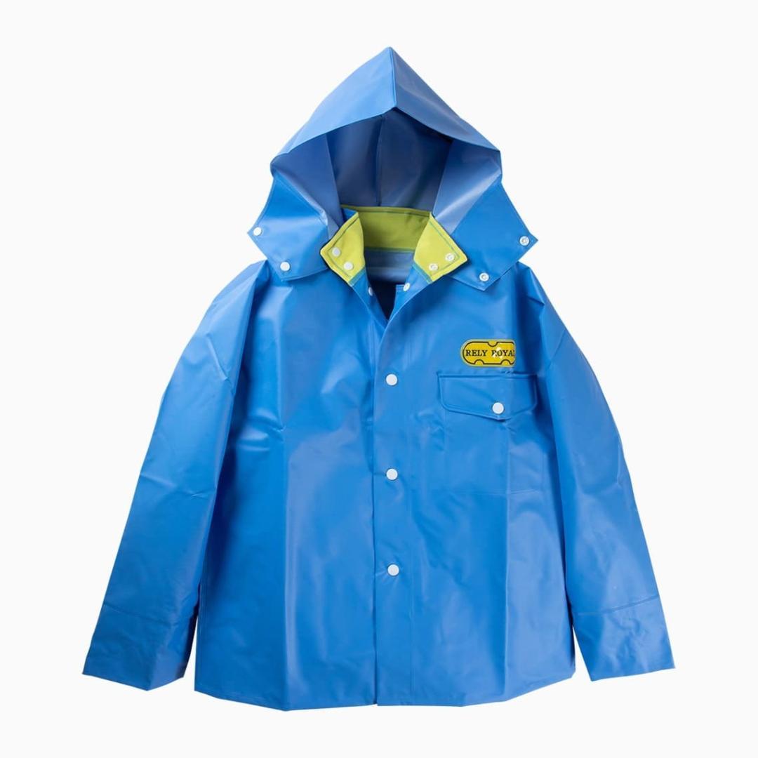 新品 柔らかく丈夫な作業合羽 レリーロイヤル 上下組 Cブルー水色 ST150～