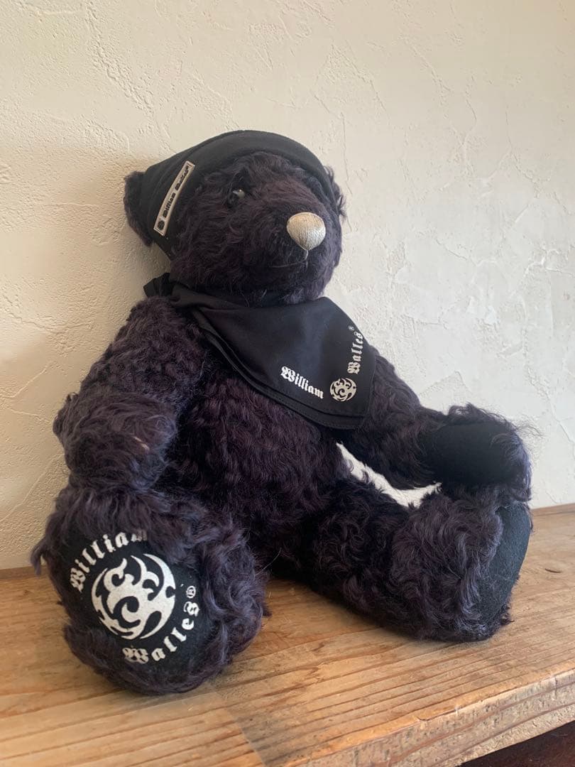 美品William Wallace ぬいぐるみ 黒 テディベアBIG