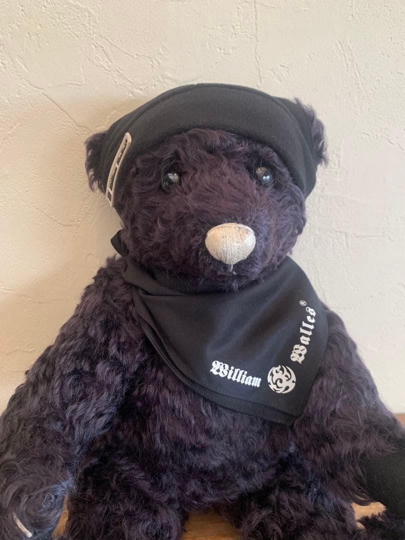 美品William Wallace ぬいぐるみ 黒 テディベアBIG
