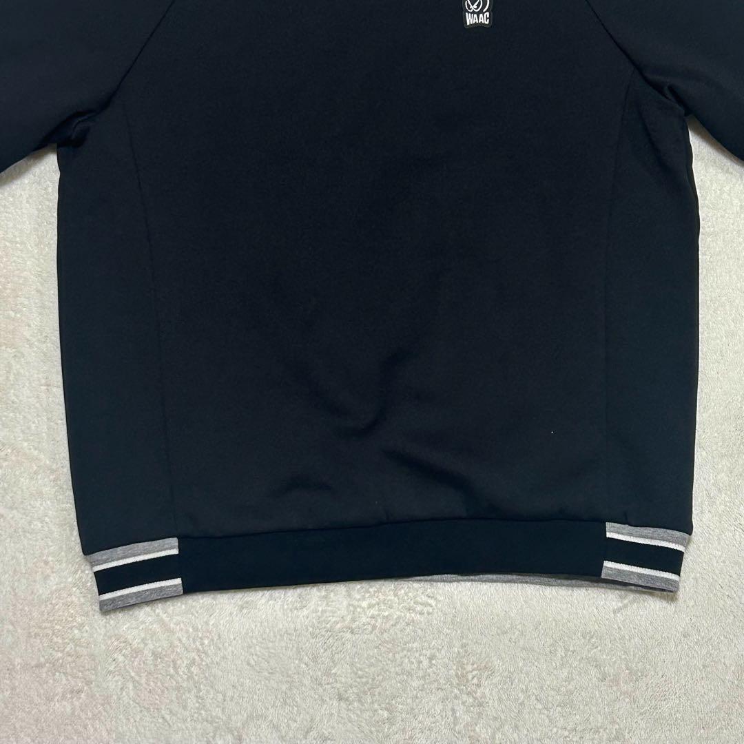 WAAC トレーナー スウェット　モックネック ラグランスリーブ 刺繍ロゴ入り