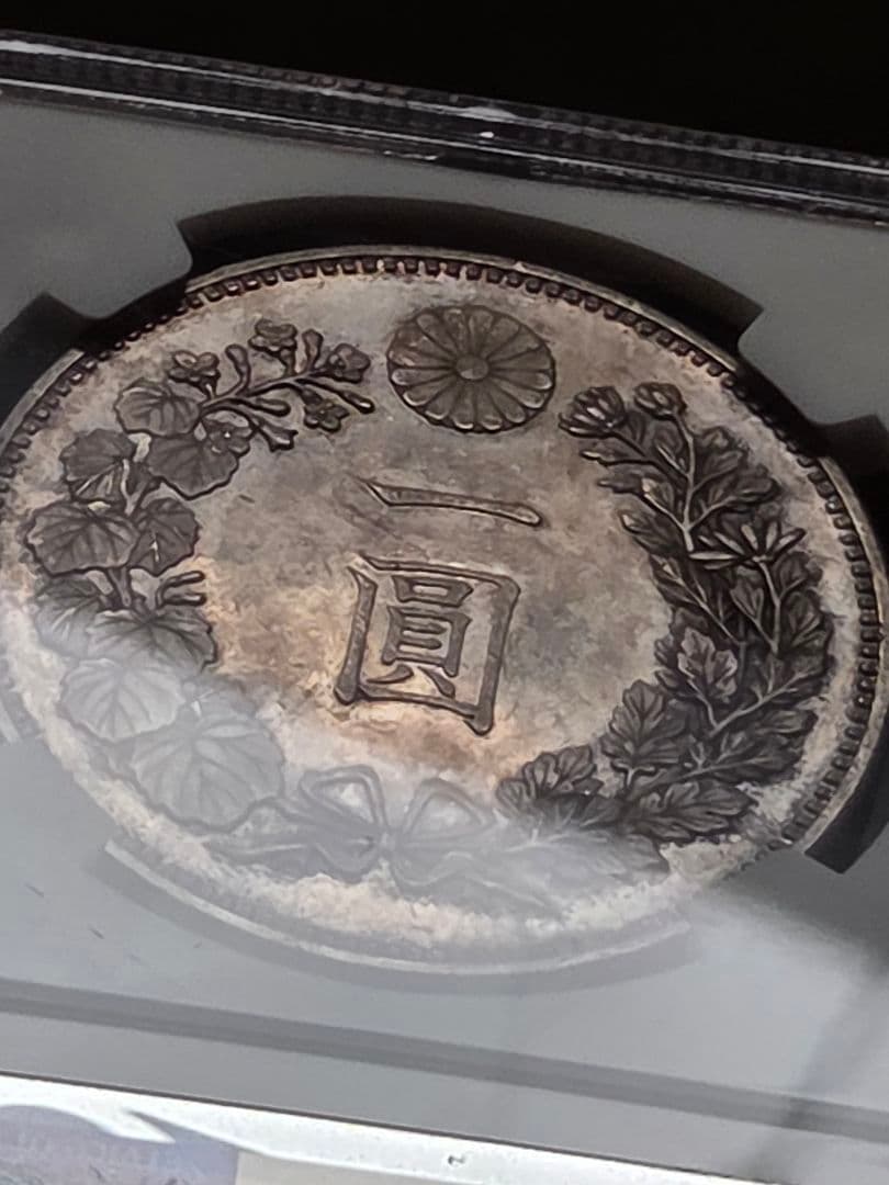 (稀少な状態 NGC MS63)新1圓銀貨(大型)　明治18年(1882)