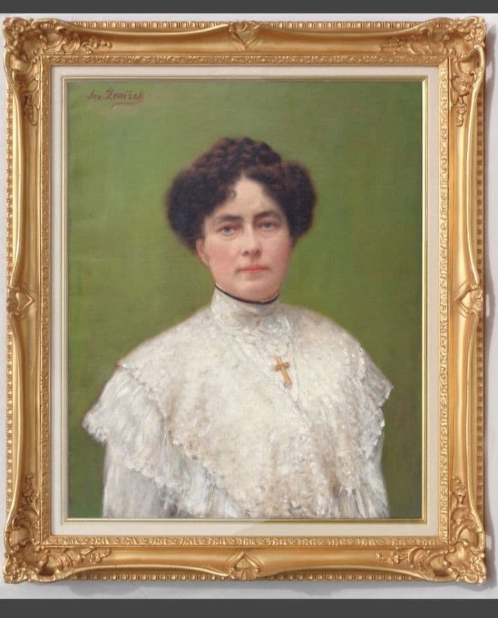 引取限定　アンティーク美人油絵　NO3