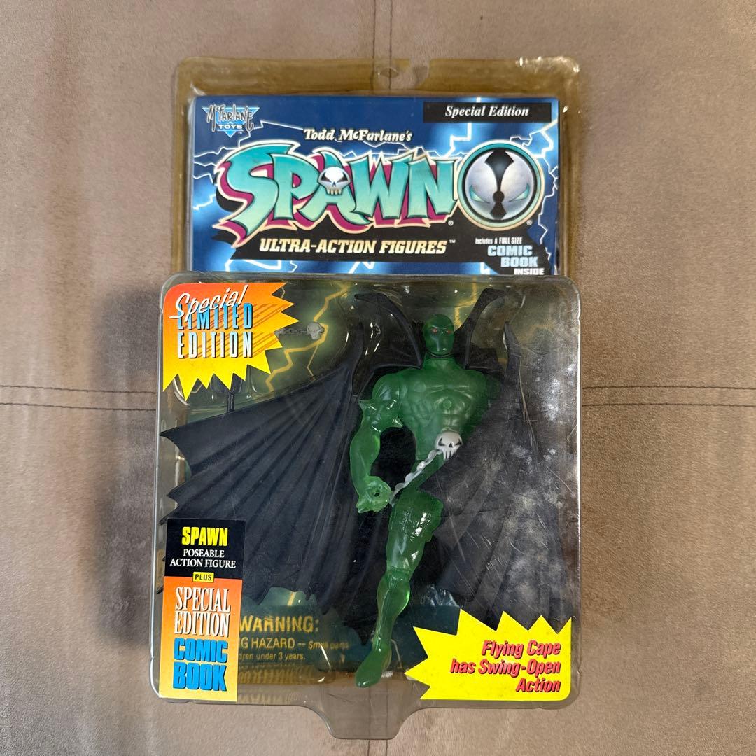 【未開封】初期 スポーン クリアグリーン限定版 Flying Cape TOYS