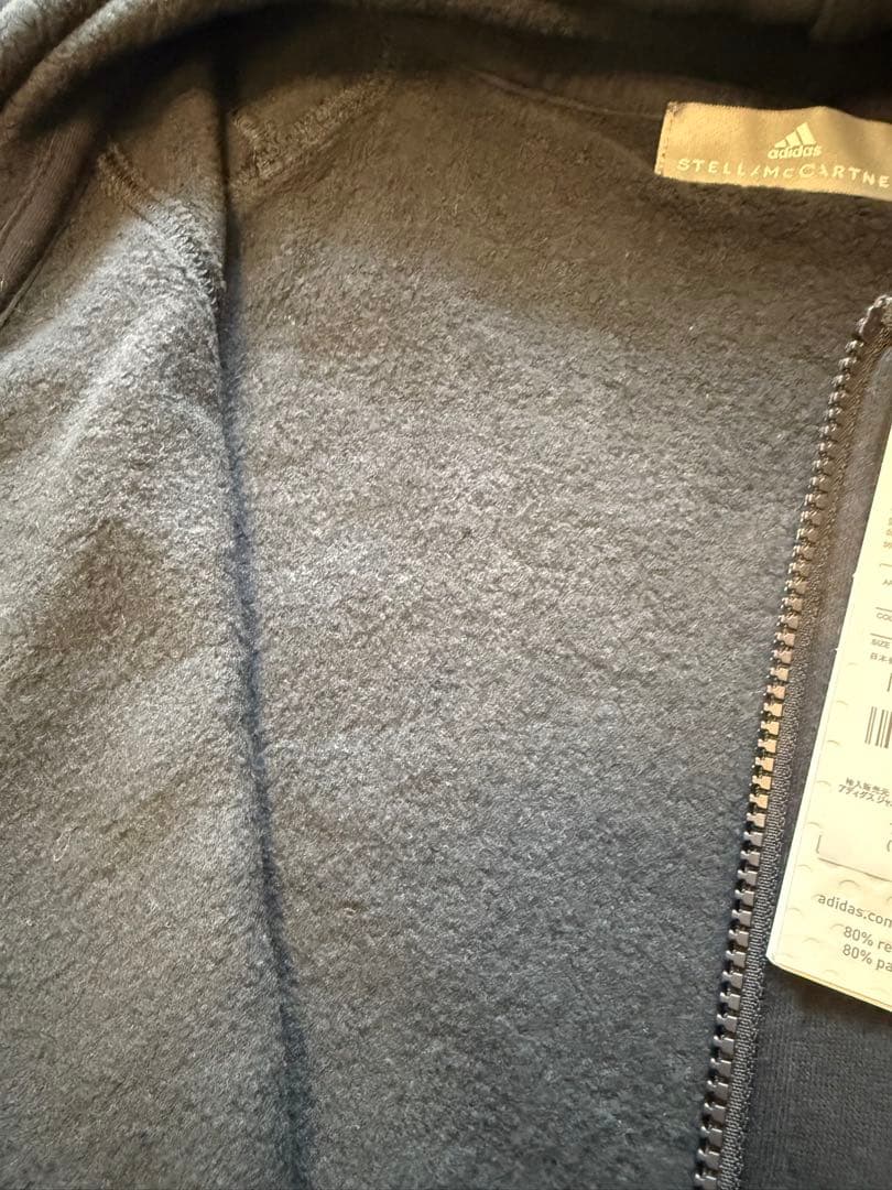 新品アディダス　ステラマッカートニー裏起毛 セットアップ 黒 パーカー＆パンツ