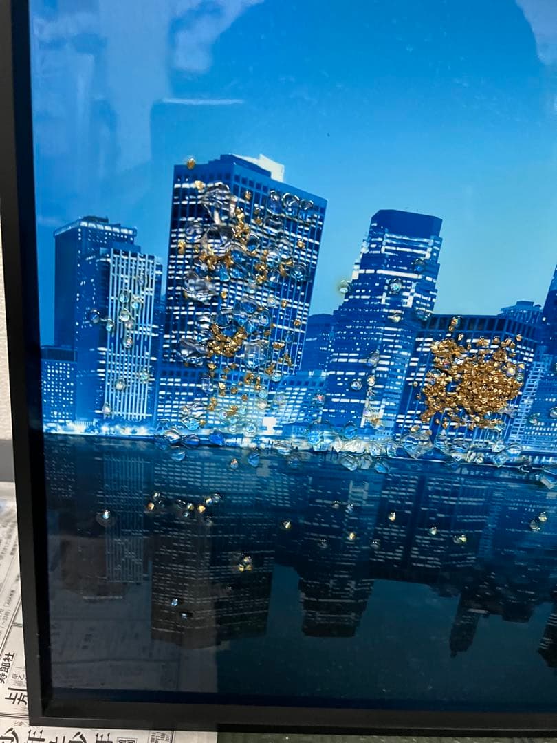 珍品！壁掛け夜景絵画装飾アート