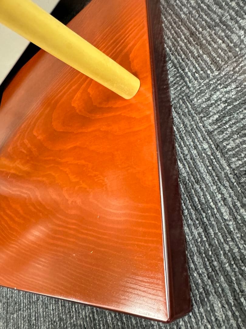 平安満樹　松摺漆 三友棚 赤色