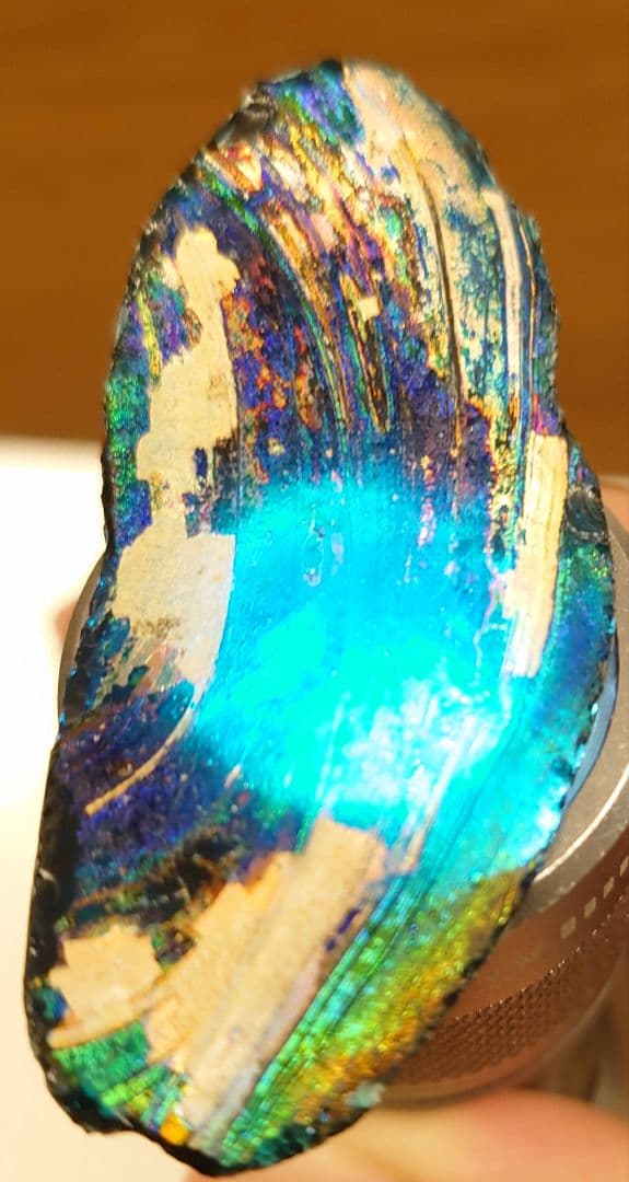 アフガニスタン産　ローマングラス　銀化ガラス　穴無し