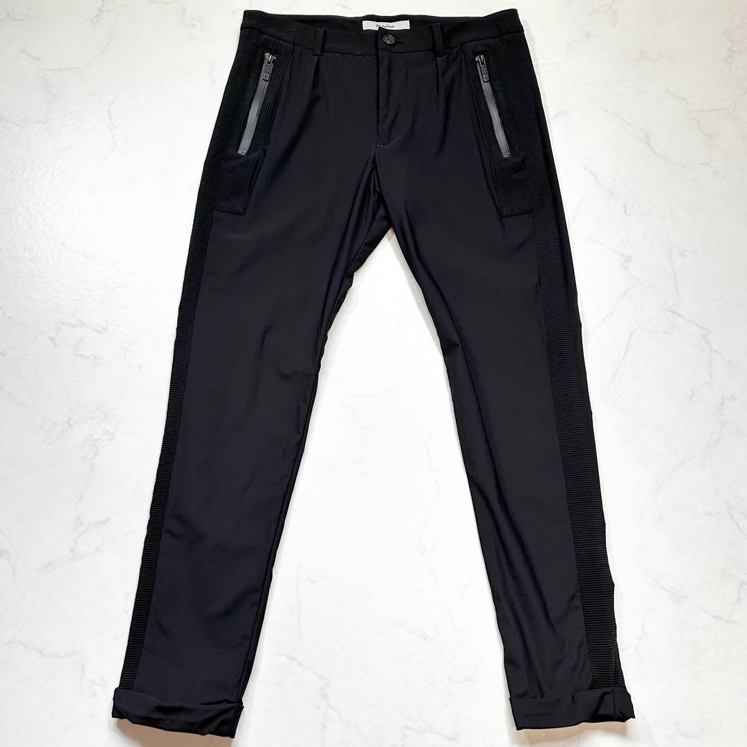 AKM × ラッセルノ Gストレッチパンツ メンズ ゴルフ 止水ジップ 黒 M