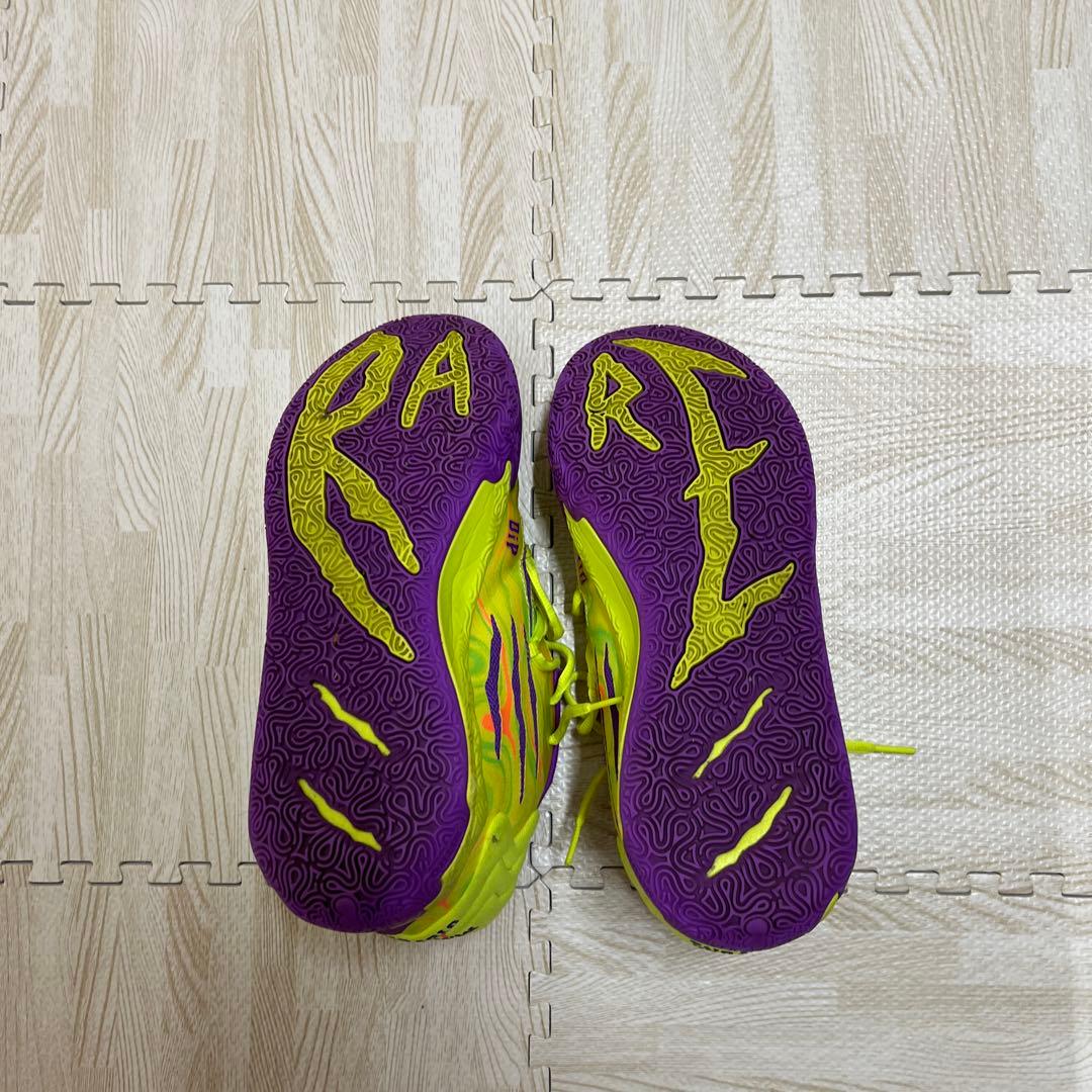 バスケットシューズ イエロー/パープル ハイカット