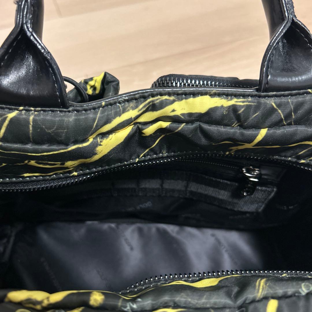 MARK&LONA カートバック　マーブルトートバッグ 黒/黄