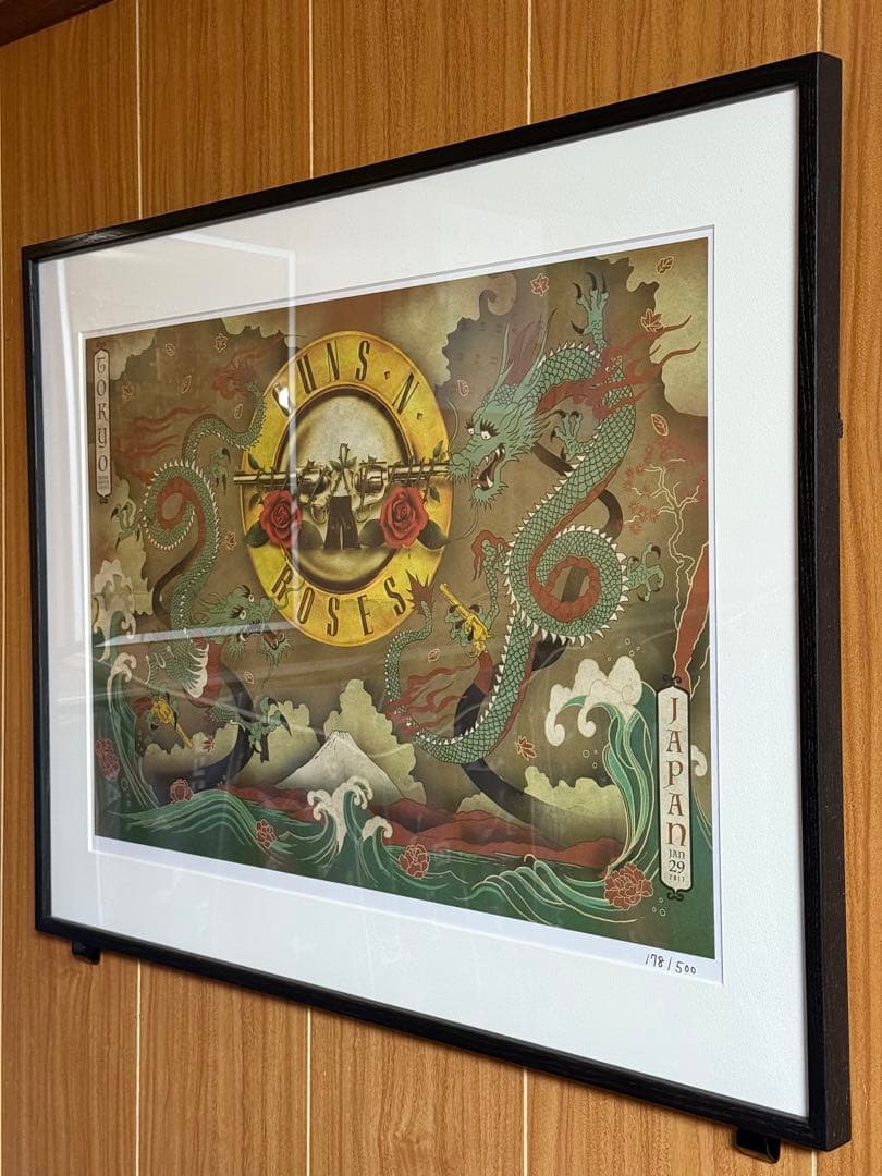 GUNS N' ROSES 2017 ジャパンツアー　500枚限定リトグラフ額装