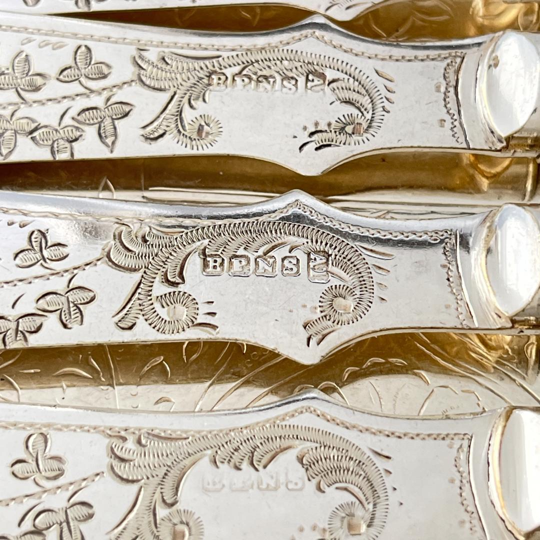 【Henry Greaves】【白蝶貝/純銀継手】カトラリーセット 1901年