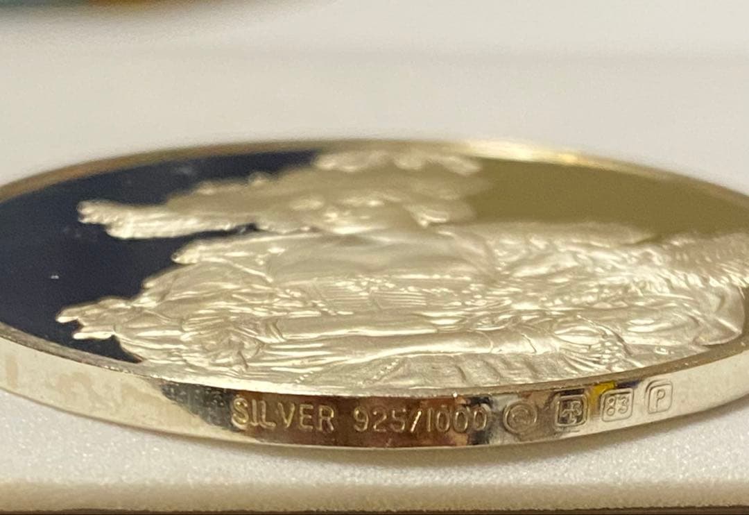 フランス 高銀位 芸術大型銀メダル 貴婦人像 鏡面美品