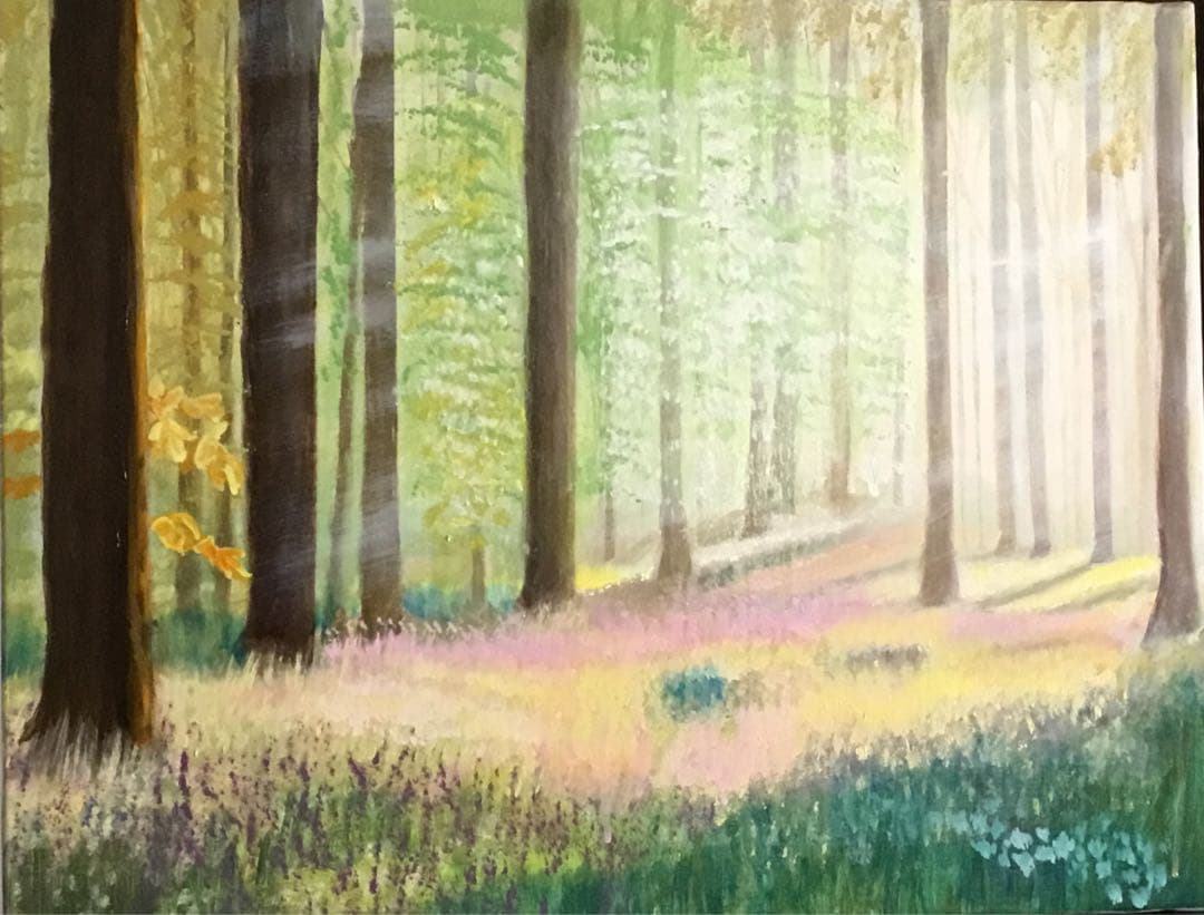 油絵　「　陽　光　] 原画　F6号