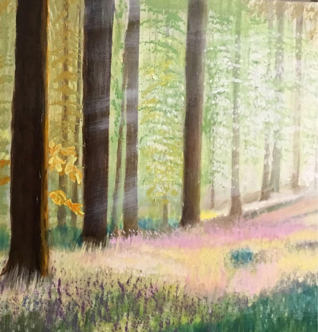 油絵　「　陽　光　] 原画　F6号