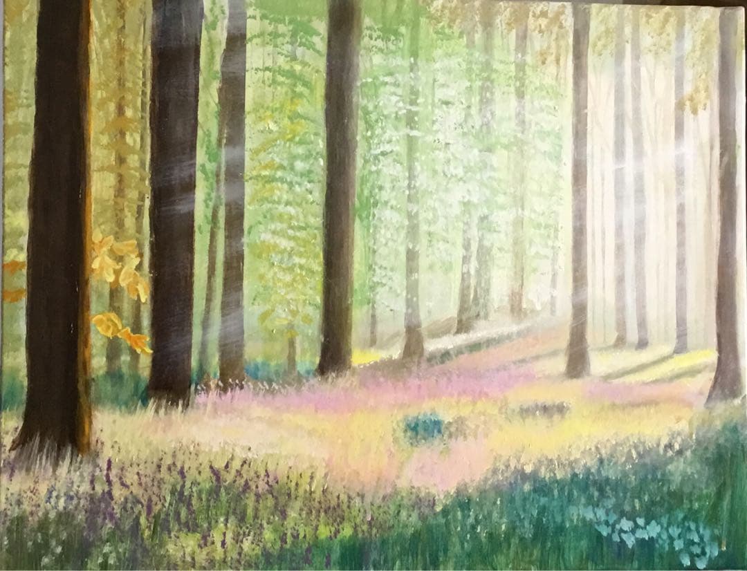 油絵　「　陽　光　] 原画　F6号