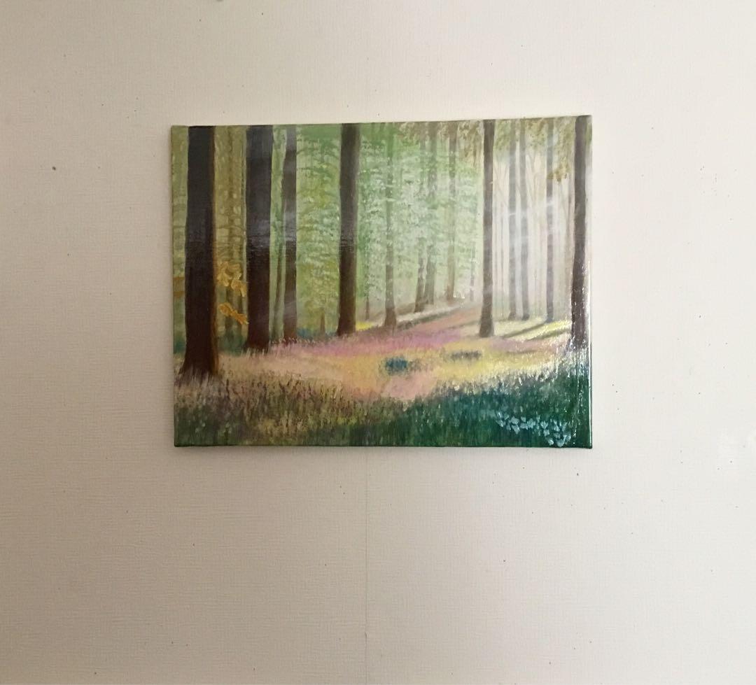 油絵　「　陽　光　] 原画　F6号