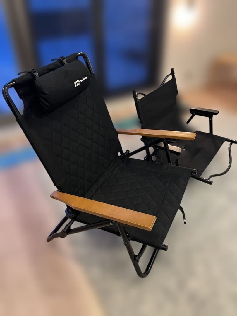 アウトドアチェア お買得2脚 WAQリクライニングとアルペン　スーパーローチェア