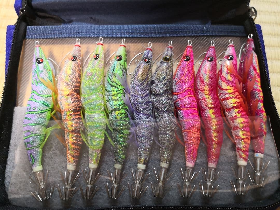 エギング DUEL パタパタ エギ 3.5号 19個セット ケース付き